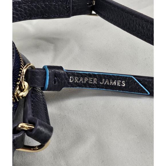 DRAPER JAMES WOMEN'S BLUE LEATHER SHOULDER CROSSBODY SMALL PURSE - Picture 8 of 14